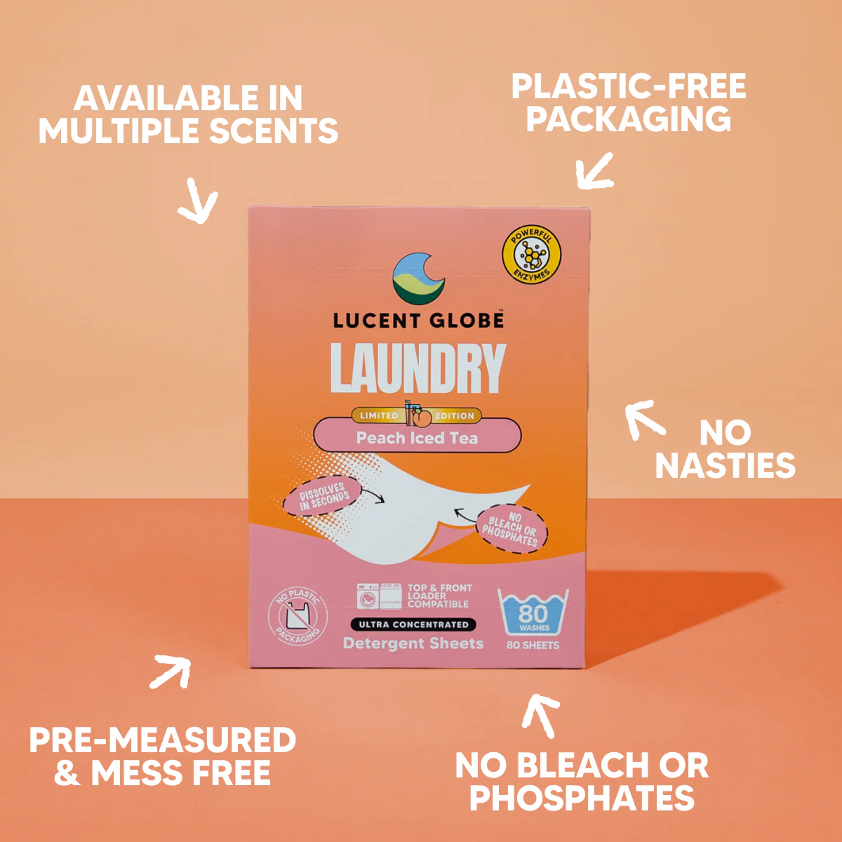 Peach Ice-Tea Laundry Detergent Sheets - Limited Edition - Image 3