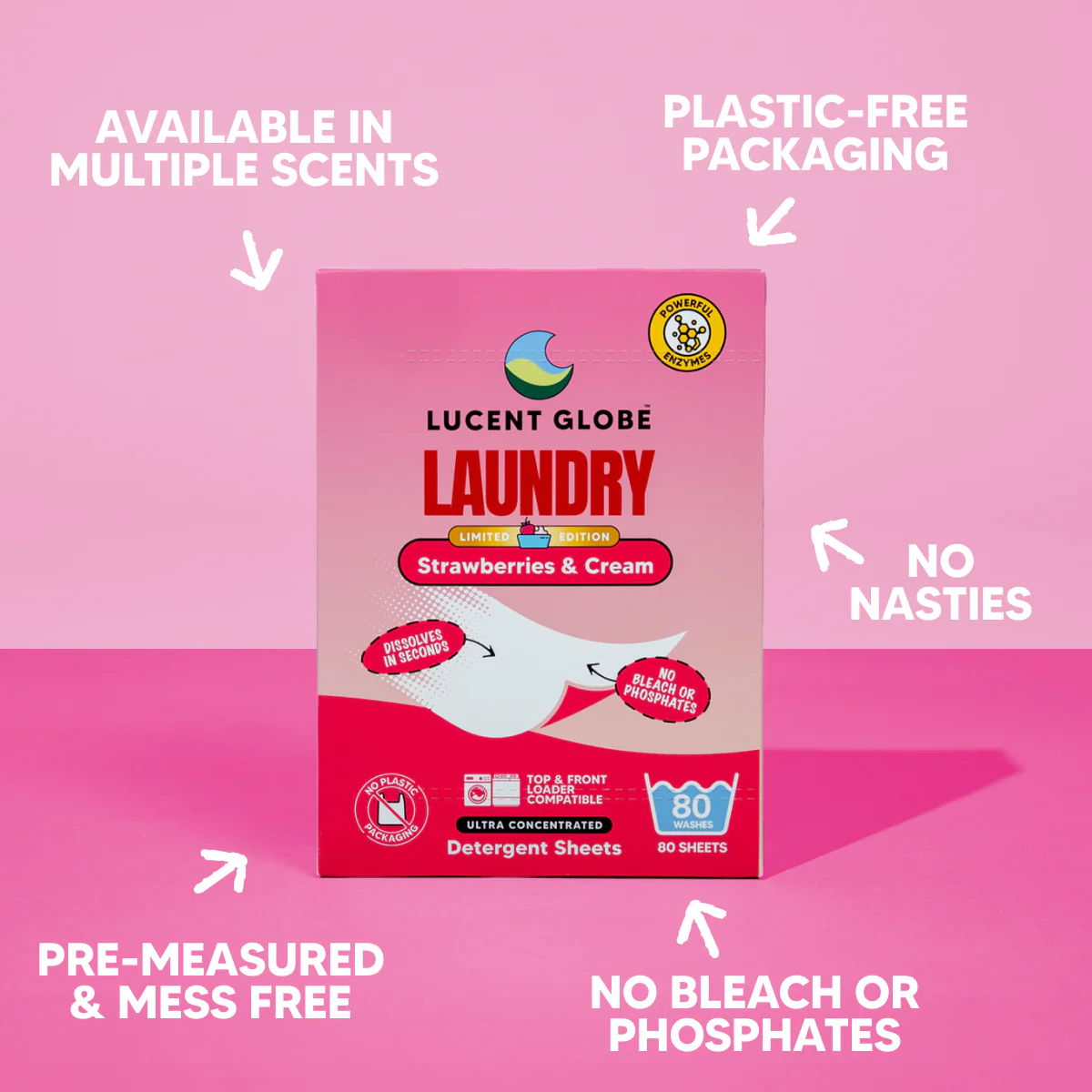 Strawberries & Cream Laundry Detergent Sheets - Limited Edition - Image 3